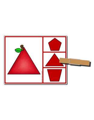 Apple Shapes Clip Cards - Basic