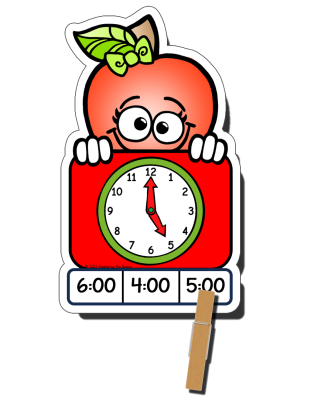 Apple Time to the Hour Clip Cards
