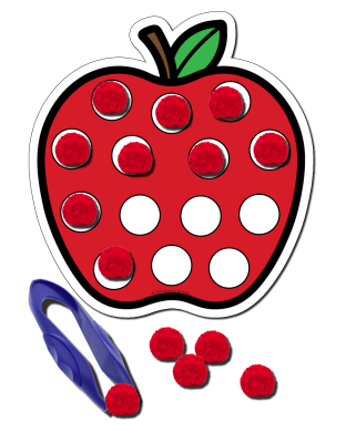 Apple Pom-Pom Mats