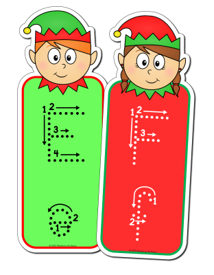 Elf Alphabet Tracing Strips