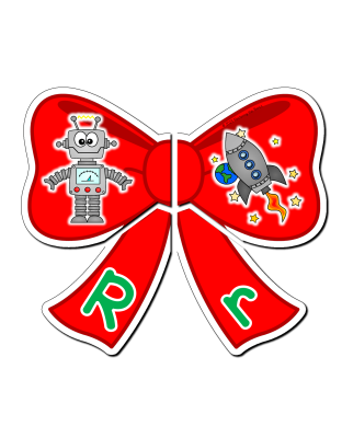 Christmas Bows Alphabet Puzzles