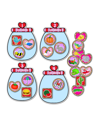 Valentine's Day Syllable Cookie Sort