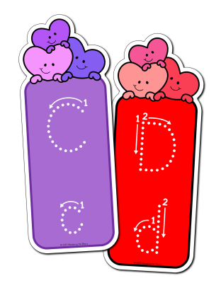 Valentine's Day Number and Letter Tracing Strips Bundle