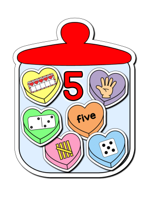 Candy Hearts Number Representation