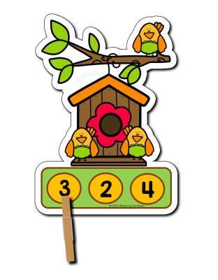 Counting Birds Clip Cards